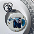 Resin Photo and name Keychain- text can be edit  - light weight- long lasting material- 3.5 inches size round. 