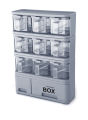 PrettyNeat Storage Box Condiments & Spice Rack With 9 Spice Jars And Spoons - 500ml. 