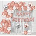 Rose Gold Birthday Theme Pack -48 Pcs. 