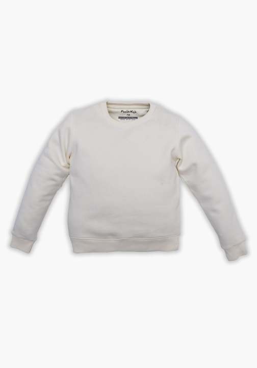 Focus | OFF WHITE PLAIN SWEAT SHIRT for Girls