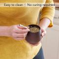 Wooden Yerba Gourd Mate Tea Set Handmade Natural Wood Coffee Water Mate Cup with Spoon Straw Bombilla Brush 200ML. 