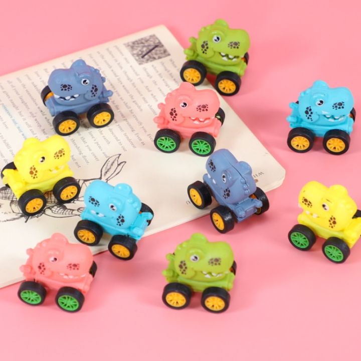 Poppies Muoe 6Pcs Mini Dinosaur Pull Back Car Inertial Toys for Kids Boy Girl Birthday Party Favors Pinata Fillers Christmas Gifts Treat Bag