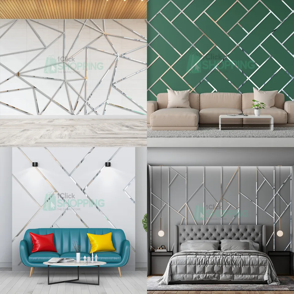 80 Pcs Silver Mirror Star Stickers - Removable Acrylic Wall Decals For Home Decor