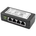 4 Port Poe Injector Poe Adapter Ethernet Supply Pin 4,5(+)/7,8(-)Input Dc12V-Dc48V for Ip Camera. 