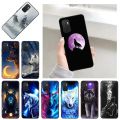 Soft Case For Redmi Note 9T 9S 11 9 8 11E 10 Pro 11s 10s 8T 11t 5G Xiaomi 12 12X Moon Wolf Howl Art Black Protection Phone Cover. 