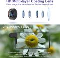 Selvim Phone Camera Lens 4 in 1 Kit: HD Phone Lens Attachments Compatible withMost Smartphone. 