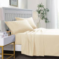Apricot 100% High Quality Fine Soft Rich Cotton 3PCS Flat Bedsheet In Dyed Colors King Size. 