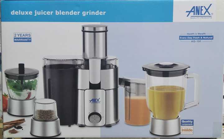 Anex Ag-191 Deluxe 4 in 1 Juicer Blender Wet & Dry Grinder