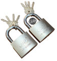 PACK OF 2 STAINLESS STEEL MADE 2.5 INCH SIZE IMPORTED CHINA LOCKS-BRASS CYLENDER CHINA LOCKS FOR HEAVY DUTY USE-STAINLESS STEEL LOCKS WITH  KEYS-BEST QUALITY CHINA LOCKS. 