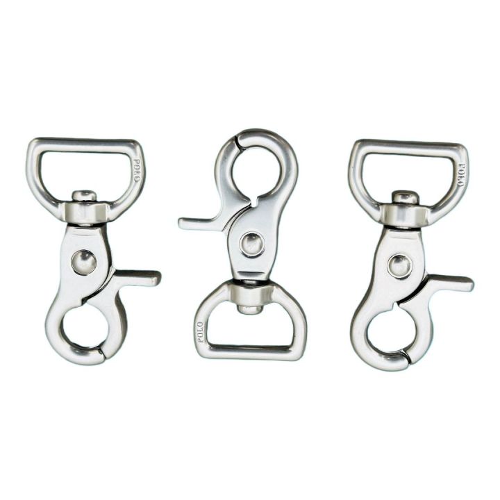 SWIVEL SNAP HOOKS 3-PACK – SMALL STAINLESS STEEL SPRING CLIPS FOR DOG ...