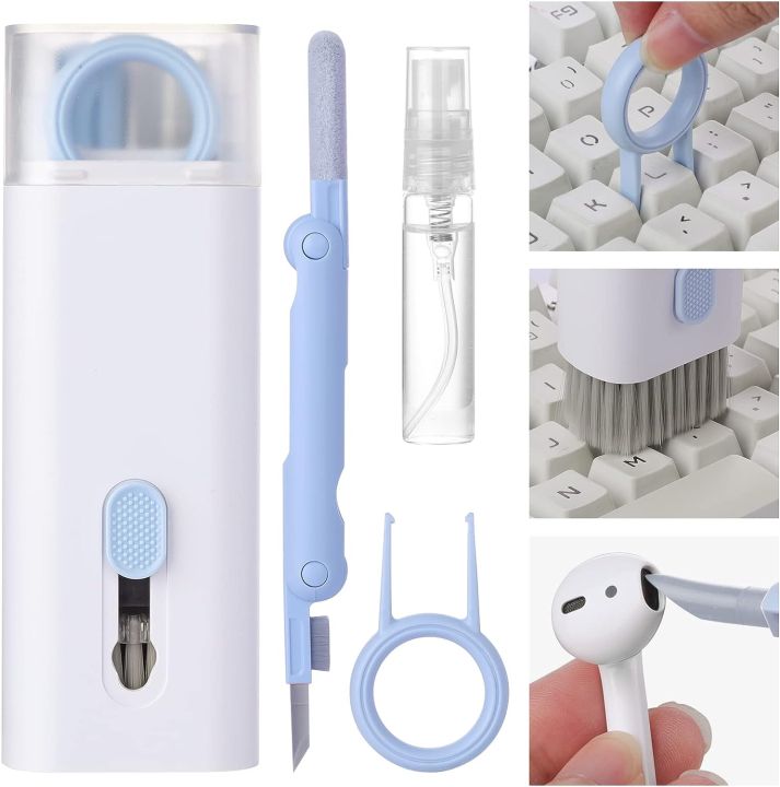 7 in 1 Electronic Cleaner Kit, Keyboard Cleaner Kit with Brush, 3 in 1 Cleaning Pen for Airpods Pro, Multifunctional Cleaning Kit for Earphone, Keyboard, Laptop, Phone, PC Monitor