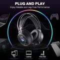 Redragon H314 GRENDEL RGB USB Wired Gaming Headset with 40mm Drivers and Lightweight Design, and Soft PU Leather Ear Cushions for Ultimate Comfort. 