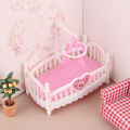 1:12 Dollhouse Miniature Baby Room Bassinet Bed Cradle Bed Furniture Model Decor STARLITE. 