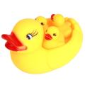 Soft Rubber Baby Duck Bath Toys Set - Whistle Water Toy For Kids Boys and Girls. 