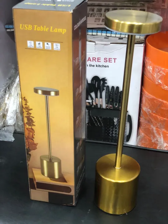 Elegant Design Rechargeable Gold/Rose Gold colour cordless USB LED ...