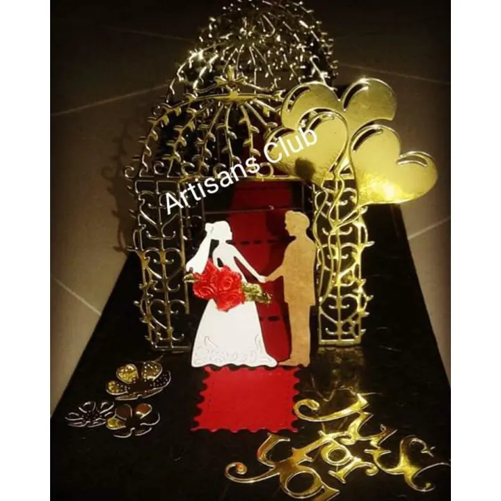 3D handmade Pop up card of wedding anniversary gift card