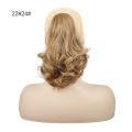 European and American Style Wig Women's Short Hair Ponytail Pear-Shaped Hair Roll Chemical Fiber High Ponytail Natural & Fluffy Curly Hair Jaws Clamp Ponytail. 