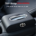 Universal Car TOYOTA Monogram Black Leather Tissue Box High Quality -Easy to Fix - Pu Leather - Office. 