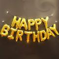 Happy Birthday Golden and Black Complete Theme Set For Birthday Decoration and Celebration for Boys and Girls,  13 Pcs Birthday Foil Banner with 2 foil balloons stars & 40 plus latex Balloons, Birthday Accessories/ Gifts & Greetings. 