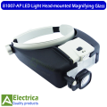 81007-AP LED Light Head-mounted Electronic Repair Magnifying Glass Tool LED Magnifier Glass by electrica. 