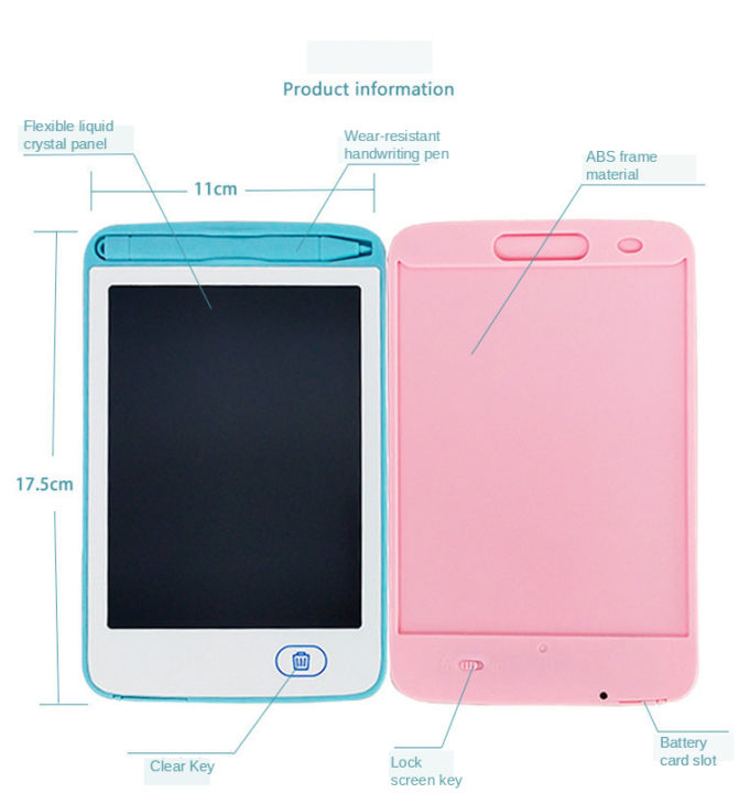 6.5%20inch%20Erasable%20Electronic%20Drawing%20Board%20Paperless%20Digital%20Notepad%20LCD%20Writing%20Tablet%20For%20Kids%20-%20Image%204