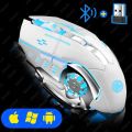 PRO WIRELESS GAMING MOUSE 6D 2.4GHZ+BLUETOOH DUAL MODE RGB RECHARGEABLE LONG BATTERY TIMING. 