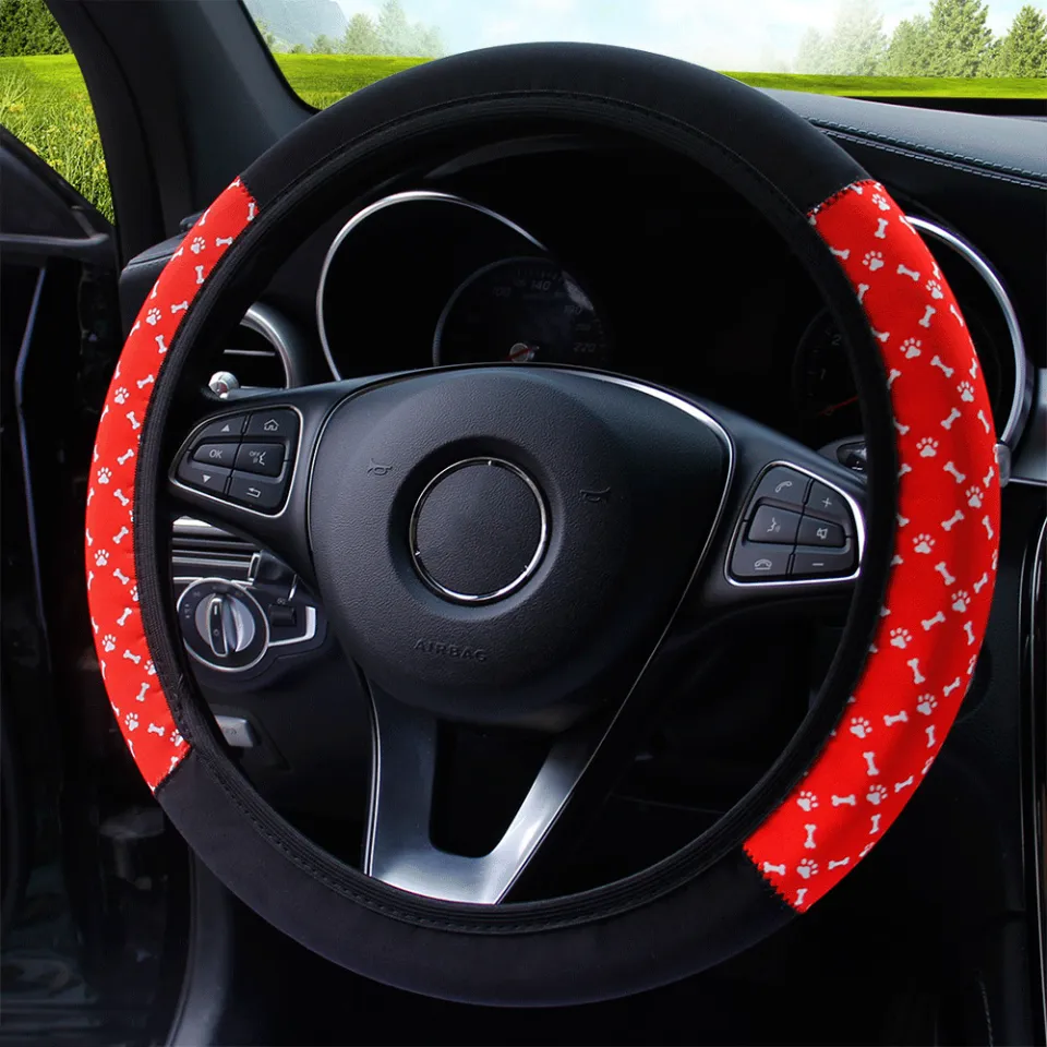 新しい Car Elastic 38cm Steering Print Style Ethnic Cover Wheel SteeringEquipment