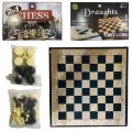 Chess & Draughts 2 in 1 Board Game - Multi Color. 
