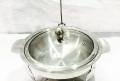Saymtrends Stainless Steel Curry Pot /Serving Dish / Round Buffet Serving Dish / Chafing Dish stainless steel for home Use. 