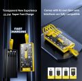Transparent 20000mAh Power Bank  66W Fast Charging Portable Charger External Battery Pack Powerbank For iPhone Android and all Devices. 