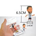 6.5cm Soccer Star Figure Mini Football Player Car Oraments Collection Doll Star Sports Action Figures Toys Fans Fans. 