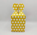 GOLDEN POLKA DOT GOODY BOXES ( PACK OF 10 GIFT BOX ). 