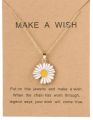 Korean Fashion Flower Pendant Choker Necklace for Women & Girls – Trendy White & Yellow Design. 