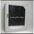 stylish front storage cabinet plastic box with mirror bathroom accessories storage box. 