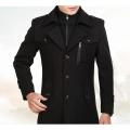 Winter Men's Stylish Casual Double Fleece Coat For Men(Coat+HighNeck Inner) James Bond Double Collar Winter Jacket For Men. 