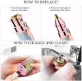 2 in 1 Electric Eyebrow Trimmer and Shaver | Rechargeable Hair Remover for All Parts | Use in Pen Hair Remover | Rechargeable Painless-Precision Eyebrow Trimmer and Eyebrow Razor Tool with LED Light for Face, Lips, Nose, Chin, Arm. 