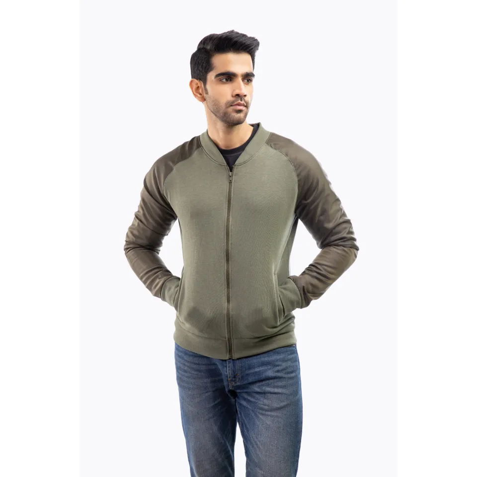 Mens military style zip up jacket hotsell