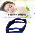 Stop Snoring Chin Strap Snore Belt Anti Apnea Jaw Solution Sleep TMJ Support-Blue & Black. 