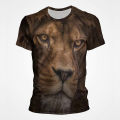 African lion graphic t shirt for men cool 3D printed T-shirt tops animal tees personality streetwear trend tops Funny T shirts. 