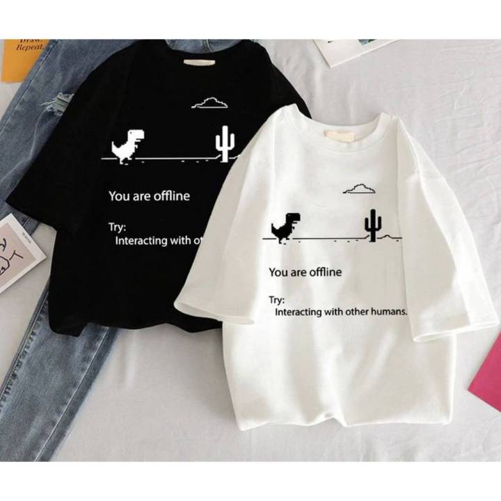 You%20Are%20Offline%20Summer%20Printed%20Half%20Sleeves%20O%20Neck%20T%20Shirt%20For%20Women%20-%20Image%203