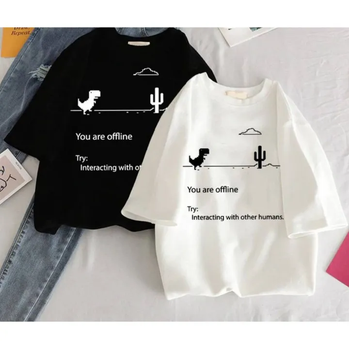 You%20Are%20Offline%20Summer%20Printed%20Half%20Sleeves%20O%20Neck%20T%20Shirt%20For%20Women%20-%20Image%203