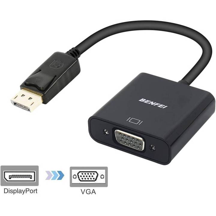 BENFEI DisplayPort to VGA Gold-Plated DP to VGA Adapter (Male to Female)