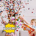 Gunn Shape Confetti Party Poppers Party Supplies Multicolor Metallic Confetti Inflatable Confeti Popper Parties Favors for Birthday Wedding Graduation Anniversary Parties Celebrations Farewell Glitter Indoor & Outdoor Events. 