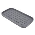 12"×4.72" Kitchen Sink Organizer Tray Durable Multiple Usage Grey Sponges Holder Non-slip Eco-Friendly Dish Soap Dispenser for Kitchen Bathroom Counter. 
