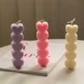 Set of 3 Heart Shaped Pillar Candle - Home decor - Valentine Day's Gift - Small Heart Pillar Candles -. 