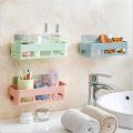 Kitchen Bathroom Organizer Wall Storage Rack Organizer Stick Type Shower Shelf Basket Bathroom Storage Shower Floor Storage. 