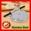 Rolling Pin and Dish Stainless Steel Roti Paratha maker Belan & Chakla  Hand Made Wooden Chakla Belan Rolling Pin Kitchen Utensils  chakla Wooden belan roti  chapati Maker Rolling pin. 