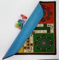 Ludo Mat Carpet Rug Large Size 2x2 Ft Foldable and Washable with large Gotte Set. 