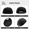 LouisWill Cap For Men Dome Melon Beanie Hats Adjustable Docker Cap Fashion Men's Landlord Hat Hip Hop Brimless Hat Spring And Summer Street Trend Melon Hat Embroidery Retro Cap. 
