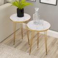 COMFORT ZOON Mdf Wood Round Nesting Table With Metal Stand Set of 3 Round Table Decoration Coffee Table Round Coffee Table Dining Table Nesting Table Set Side Table Coffee Table Nesting Table Decor. 